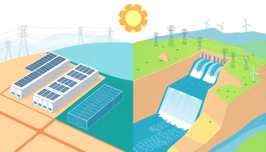 Featured image for Battery Storage vs Pumped Hydropower: A Comparison of Energy Storage Technologies — Uncategorized