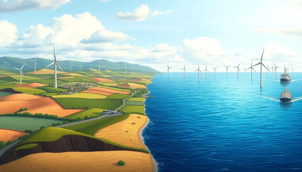 Featured image for Onshore Wind vs Offshore Wind: A Comprehensive Comparison — Uncategorized